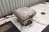 Out-dated roof extract unit to be replaced